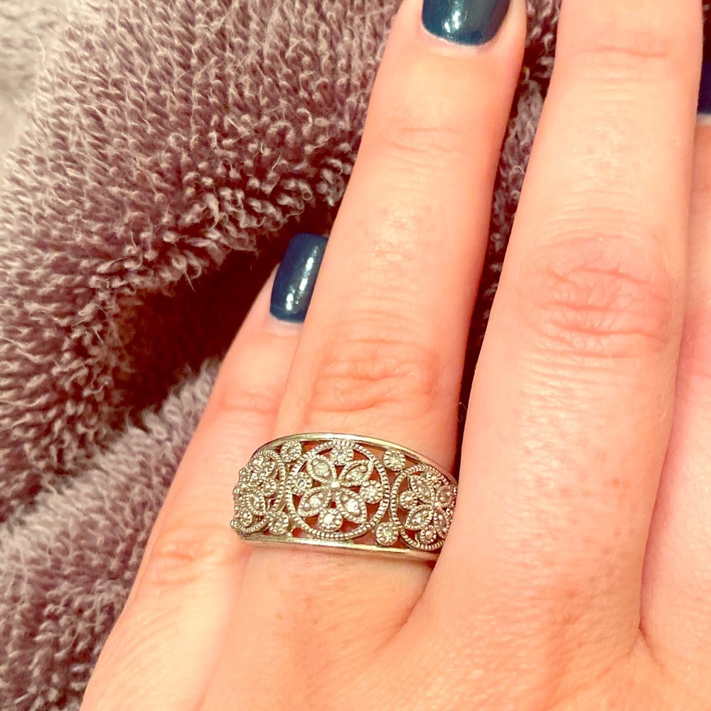 Zales diamond flecked ring